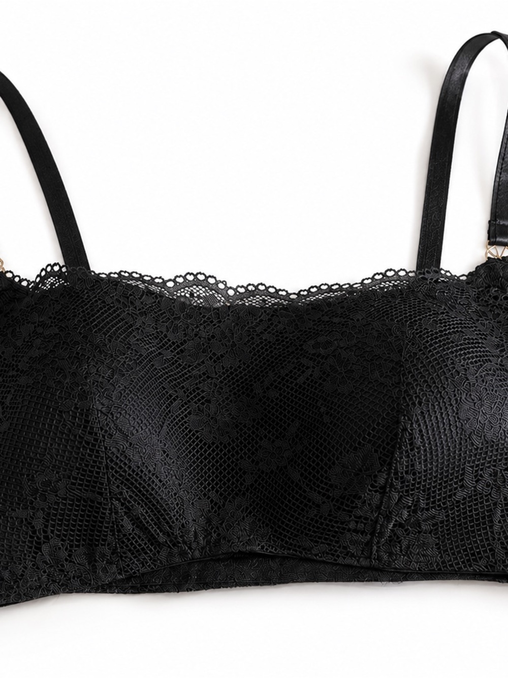 Victoria's Secret Black Lace Longline Bralette